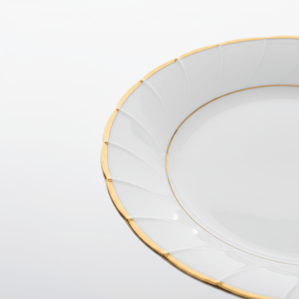 Yamatsu White Porcelain Meat Plate with Gold Rim — 6.75 Inch | Premium Dining Plate - Al Kabayel Discount CentreYamatsu White Porcelain Meat Plate with Gold Rim — 6.75 Inch | Premium Dining PlatePlatesYAMATSUAl Kabayel Discount Centre