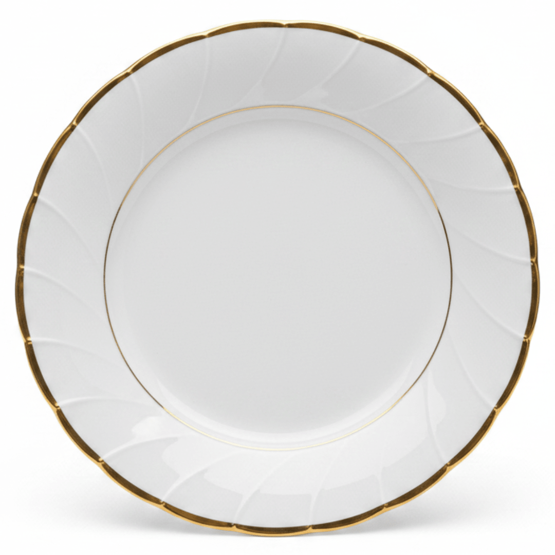 Yamatsu White Porcelain Meat Plate with Gold Rim — 6.75 Inch | Premium Dining Plate - Al Kabayel Discount CentreYamatsu White Porcelain Meat Plate with Gold Rim — 6.75 Inch | Premium Dining PlatePlatesYAMATSUAl Kabayel Discount Centre