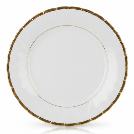 Yamatsu White Porcelain Meat Plate with Gold Rim — 9 Inch | Premium Dining Servingware - Al Kabayel Discount CentreYamatsu White Porcelain Meat Plate with Gold Rim — 9 Inch | Premium Dining ServingwarePlatesYAMATSUAl Kabayel Discount Centre