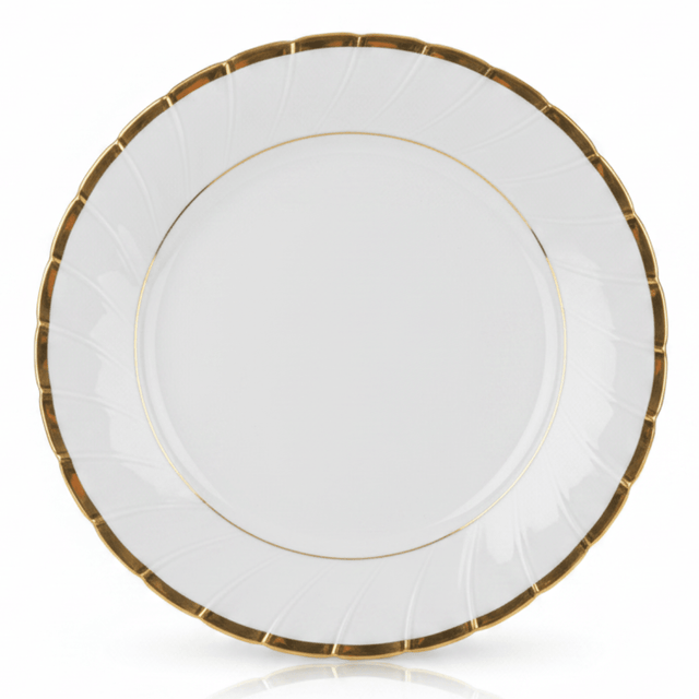 Yamatsu White Porcelain Meat Plate with Gold Rim — 9 Inch | Premium Dining Servingware - Al Kabayel Discount CentreYamatsu White Porcelain Meat Plate with Gold Rim — 9 Inch | Premium Dining ServingwarePlatesYAMATSUAl Kabayel Discount Centre
