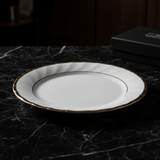 Yamatsu White Porcelain Meat Plate with Golden Rim — 7.5 Inch | Premium Dining Serveware - Al Kabayel Discount CentreYamatsu White Porcelain Meat Plate with Golden Rim — 7.5 Inch | Premium Dining ServewarePlatesYAMATSUAl Kabayel Discount Centre