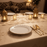 Yamatsu White Porcelain Meat Plate with Golden Rim — 7.5 Inch | Premium Dining Serveware - Al Kabayel Discount CentreYamatsu White Porcelain Meat Plate with Golden Rim — 7.5 Inch | Premium Dining ServewarePlatesYAMATSUAl Kabayel Discount Centre