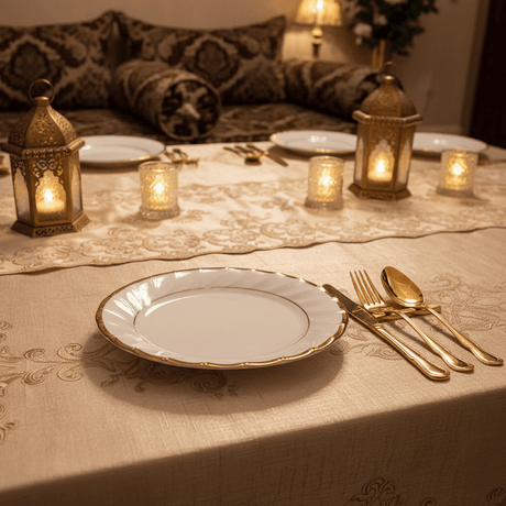 Yamatsu White Porcelain Meat Plate with Golden Rim — 7.5 Inch | Premium Dining Serveware - Al Kabayel Discount CentreYamatsu White Porcelain Meat Plate with Golden Rim — 7.5 Inch | Premium Dining ServewarePlatesYAMATSUAl Kabayel Discount Centre