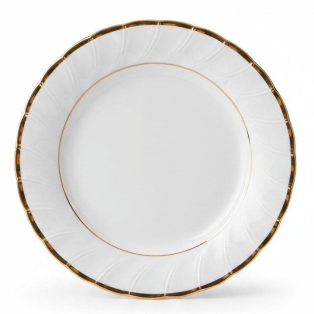 Yamatsu White Porcelain Meat Plate with Golden Rim — 7.5 Inch | Premium Dining Serveware - Al Kabayel Discount CentreYamatsu White Porcelain Meat Plate with Golden Rim — 7.5 Inch | Premium Dining ServewarePlatesYAMATSUAl Kabayel Discount Centre