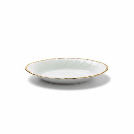 Yamatsu White Porcelain Pickle Dish with Golden Rim — 8 Inch | Premium Serving Dish - Al Kabayel Discount CentreYamatsu White Porcelain Pickle Dish with Golden Rim — 8 Inch | Premium Serving DishBowlsYAMATSUAl Kabayel Discount Centre