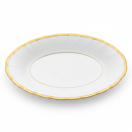 Yamatsu White Porcelain Pickle Dish with Golden Rim — 8 Inch | Premium Serving Dish - Al Kabayel Discount CentreYamatsu White Porcelain Pickle Dish with Golden Rim — 8 Inch | Premium Serving DishBowlsYAMATSUAl Kabayel Discount Centre