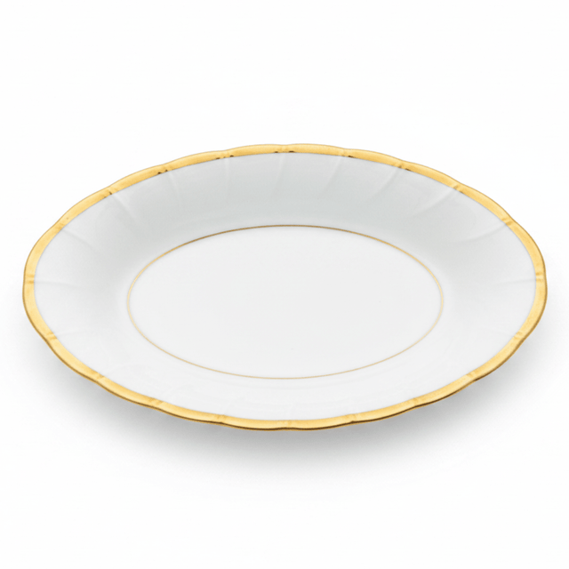 Yamatsu White Porcelain Pickle Dish with Golden Rim — 8 Inch | Premium Serving Dish - Al Kabayel Discount CentreYamatsu White Porcelain Pickle Dish with Golden Rim — 8 Inch | Premium Serving DishBowlsYAMATSUAl Kabayel Discount Centre