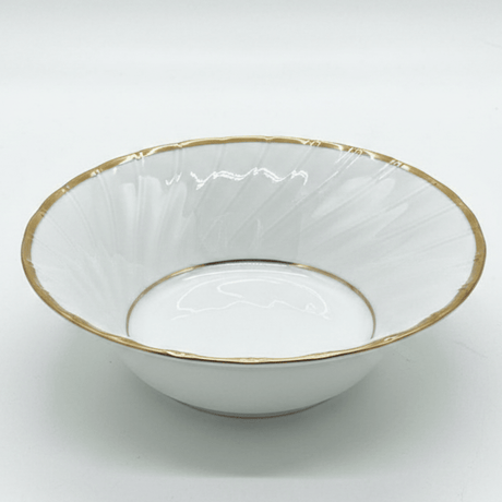 Yamatsu White Porcelain Shell Bowl with Golden Rim — 8 Inch | Premium Serving Bowl for Dining & Gifting - Al Kabayel Discount CentreYamatsu White Porcelain Shell Bowl with Golden Rim — 8 Inch | Premium Serving Bowl for Dining & GiftingBowlsYAMATSUAl Kabayel Discount Centre
