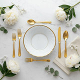 Yamatsu White Porcelain Shell Bowl with Golden Rim — 8 Inch | Premium Serving Bowl for Dining & Gifting - Al Kabayel Discount CentreYamatsu White Porcelain Shell Bowl with Golden Rim — 8 Inch | Premium Serving Bowl for Dining & GiftingBowlsYAMATSUAl Kabayel Discount Centre