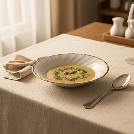Yamatsu White Porcelain Soup Bowl with Gold Rim — 7.5 Inch | Premium Dining Serveware - Al Kabayel Discount CentreYamatsu White Porcelain Soup Bowl with Gold Rim — 7.5 Inch | Premium Dining ServewareBowlsYAMATSUAl Kabayel Discount Centre