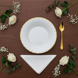 Yamatsu White Porcelain Soup Plate with Golden Rim — 9 Inch - Al Kabayel Discount CentreYamatsu White Porcelain Soup Plate with Golden Rim — 9 InchPlatesYAMATSUAl Kabayel Discount Centre
