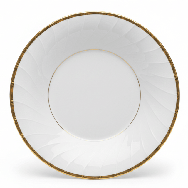 Yamatsu White Porcelain Soup Plate with Golden Rim — 9 Inch - Al Kabayel Discount CentreYamatsu White Porcelain Soup Plate with Golden Rim — 9 InchPlatesYAMATSUAl Kabayel Discount Centre
