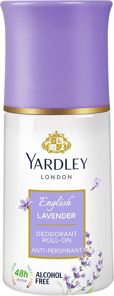 Yardley London English Lavender Roll - On Anti - Perspirant All - Day Sweat Protection Long Lasting Floral Fresh Fragrance For Women - 50ML - Al Kabayel Discount CentreYardley London English Lavender Roll - On Anti - Perspirant All - Day Sweat Protection Long Lasting Floral Fresh Fragrance For Women - 50MLFragrancesYARDLEYAl Kabayel Discount Centre