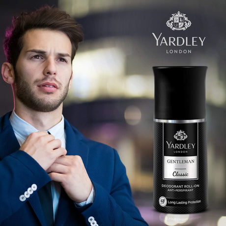 Yardley London Gentleman Classic Deodorant Roll On Effective Underarm Shield With Day - long Perspiration Regulator - 50ML - Al Kabayel Discount CentreYardley London Gentleman Classic Deodorant Roll On Effective Underarm Shield With Day - long Perspiration Regulator - 50MLFragrancesYARDLEYAl Kabayel Discount Centre
