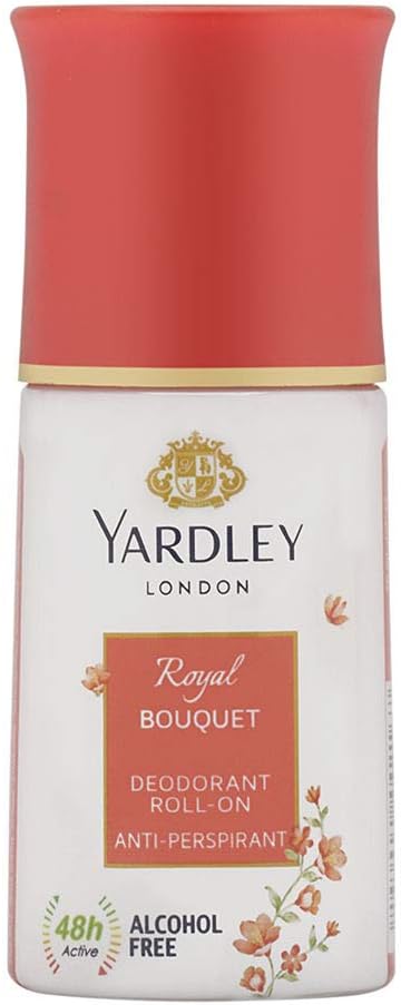 Yardley London Royal Bouquet Anti - Perspirant Deodorant Roll On All Day Sweat Protection Floral Fresh Fragrance Quick Drying & Non - Sticky - 50ML - Al Kabayel Discount CentreYardley London Royal Bouquet Anti - Perspirant Deodorant Roll On All Day Sweat Protection Floral Fresh Fragrance Quick Drying & Non - Sticky - 50MLFragrancesYARDLEYAl Kabayel Discount Centre