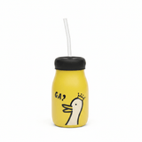 Yellow Ceramic Jar with Silicone Lid & Glass Straw – 400ml - Al Kabayel Discount CentreYellow Ceramic Jar with Silicone Lid & Glass Straw – 400mlMugsAKDCAl Kabayel Discount Centre