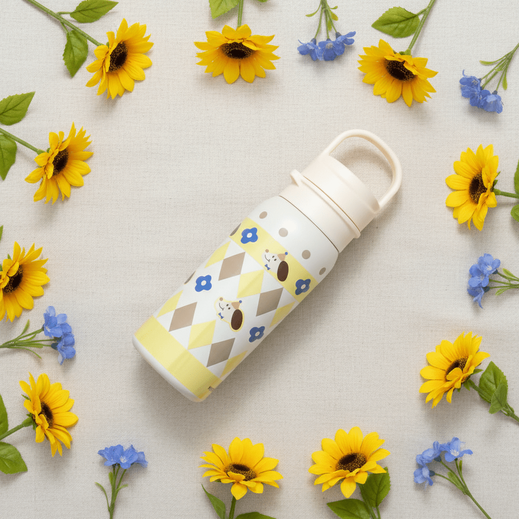 Yellow & Cream Modern Metal Water Bottle with Elegant Finish – 500 ml - Al Kabayel Discount CentreYellow & Cream Modern Metal Water Bottle with Elegant Finish – 500 mlWater BottlesAKDCAl Kabayel Discount Centre
