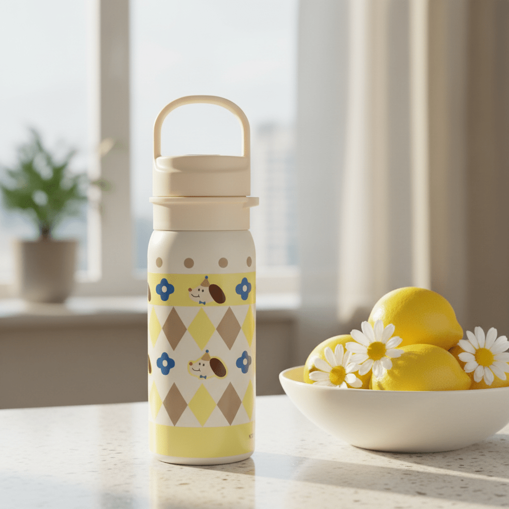 Yellow & Cream Modern Metal Water Bottle with Elegant Finish – 500 ml - Al Kabayel Discount CentreYellow & Cream Modern Metal Water Bottle with Elegant Finish – 500 mlWater BottlesAKDCAl Kabayel Discount Centre