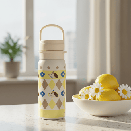 Yellow & Cream Modern Metal Water Bottle with Elegant Finish – 500 ml - Al Kabayel Discount CentreYellow & Cream Modern Metal Water Bottle with Elegant Finish – 500 mlWater BottlesAKDCAl Kabayel Discount Centre