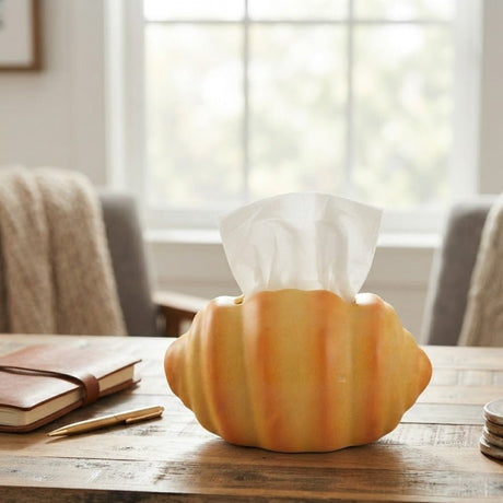 Yellow & Orange Seashell Ceramic Napkin Holder – 22×15 cm - Al Kabayel Discount CentreYellow & Orange Seashell Ceramic Napkin Holder – 22×15 cmNapkin Holders & Tissue BoxAKDCAl Kabayel Discount Centre
