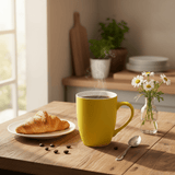 Yellow & White Ceramic Coffee Mug — 400ml | Matte Finish | Everyday Luxury - Al Kabayel Discount CentreYellow & White Ceramic Coffee Mug — 400ml | Matte Finish | Everyday LuxuryMugsAKDCAl Kabayel Discount Centre