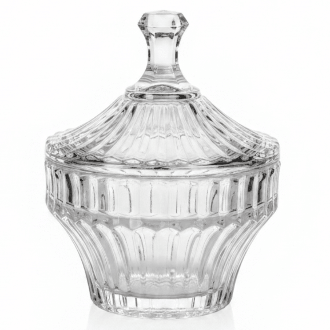 Yesink Decorative Diamond - Cut Glass Candy Jar with Lid – Elegant Storage for Sweets & Treats (10×10 cm) - Al Kabayel Discount CentreYesink Decorative Diamond - Cut Glass Candy Jar with Lid – Elegant Storage for Sweets & Treats (10×10 cm)Jars & Food SaversYESINKAl Kabayel Discount Centre