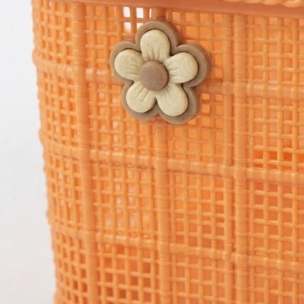 Yidele Plastic Storage Basket – 27×21 cm - Orange / Cream - Al Kabayel Discount CentreYidele Plastic Storage Basket – 27×21 cm - Orange / CreamOrganizers & AccessoriesYIDELEAl Kabayel Discount Centre