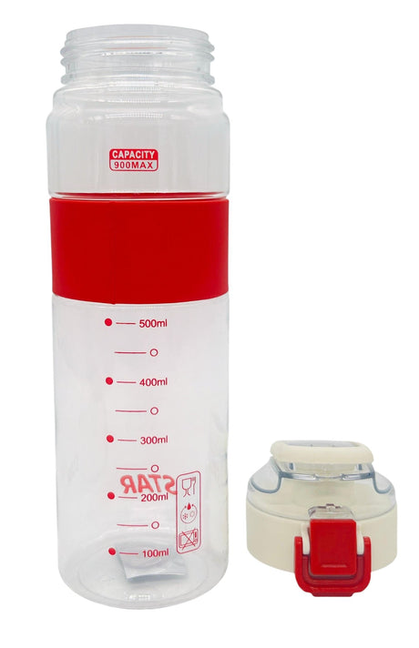 Yitong Transparent Plastic Water Bottle 900ml, Red - White - Al Kabayel Discount CentreYitong Transparent Plastic Water Bottle 900ml, Red - WhiteWater BottlesYITONGAl Kabayel Discount Centre