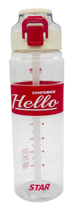 Yitong Transparent Plastic Water Bottle 900ml, Red - White - Al Kabayel Discount CentreYitong Transparent Plastic Water Bottle 900ml, Red - WhiteWater BottlesYITONGAl Kabayel Discount Centre