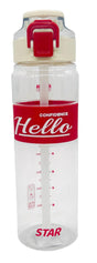 Yitong Transparent Plastic Water Bottle 900ml, Red - White - Al Kabayel Discount CentreYitong Transparent Plastic Water Bottle 900ml, Red - WhiteWater BottlesYITONGAl Kabayel Discount Centre
