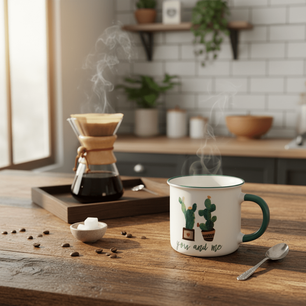 You & Me Cactus Ceramic Mug — 300ml - White & Teal - Al Kabayel Discount CentreYou & Me Cactus Ceramic Mug — 300ml - White & TealMugsAKDCAl Kabayel Discount Centre
