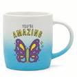 You're Amazing Blue & White Ombre Ceramic Mug with Butterfly Design — 350ml - Al Kabayel Discount CentreYou're Amazing Blue & White Ombre Ceramic Mug with Butterfly Design — 350mlMugsAKDCAl Kabayel Discount Centre