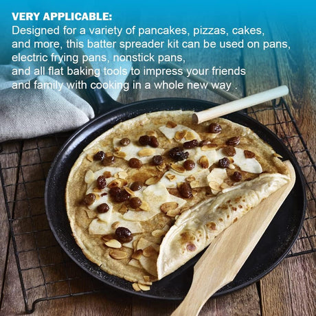YUNIVERSE 2pcs Bamboo Crepe Spreader and Spatula Set(Spatula - 30cm*4cm, Spreader - 15cm*23cm) - Al Kabayel Discount CentreYUNIVERSE 2pcs Bamboo Crepe Spreader and Spatula Set(Spatula - 30cm*4cm, Spreader - 15cm*23cm)Cookware AccessoriesYUNIVERSEAl Kabayel Discount Centre