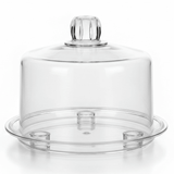 Yuniverse Acrylic Cake Plate with Dome Cover | 20cm Crystal - Clear Cloche - Al Kabayel Discount CentreYuniverse Acrylic Cake Plate with Dome Cover | 20cm Crystal - Clear ClocheServing TraysYUNIVERSEAl Kabayel Discount Centre