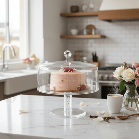 Yuniverse acrylic cake plate with Yuniverse Acrylic Cake Plate with Dome Cover | 20×23cm | Crystal Knob | Clear Pedestal Stand20*23cm - Al Kabayel Discount CentreYuniverse acrylic cake plate with Yuniverse Acrylic Cake Plate with Dome Cover | 20×23cm | Crystal Knob | Clear Pedestal Stand20*23cmServing TraysYUNIVERSEAl Kabayel Discount Centre