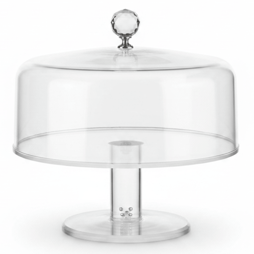 Yuniverse acrylic cake plate with Yuniverse Acrylic Cake Plate with Dome Cover | 20×23cm | Crystal Knob | Clear Pedestal Stand20*23cm - Al Kabayel Discount CentreYuniverse acrylic cake plate with Yuniverse Acrylic Cake Plate with Dome Cover | 20×23cm | Crystal Knob | Clear Pedestal Stand20*23cmServing TraysYUNIVERSEAl Kabayel Discount Centre