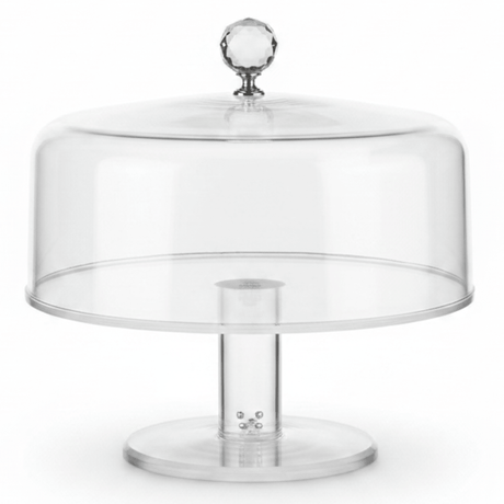 Yuniverse acrylic cake plate with Yuniverse Acrylic Cake Plate with Dome Cover | 20×23cm | Crystal Knob | Clear Pedestal Stand20*23cm - Al Kabayel Discount CentreYuniverse acrylic cake plate with Yuniverse Acrylic Cake Plate with Dome Cover | 20×23cm | Crystal Knob | Clear Pedestal Stand20*23cmServing TraysYUNIVERSEAl Kabayel Discount Centre