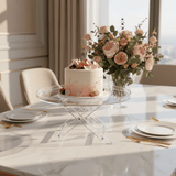 Yuniverse Acrylic Cake Tray with Stand | 30×18cm | Crystal Clear Serving Display - Al Kabayel Discount CentreYuniverse Acrylic Cake Tray with Stand | 30×18cm | Crystal Clear Serving DisplayServing TraysYUNIVERSEAl Kabayel Discount Centre