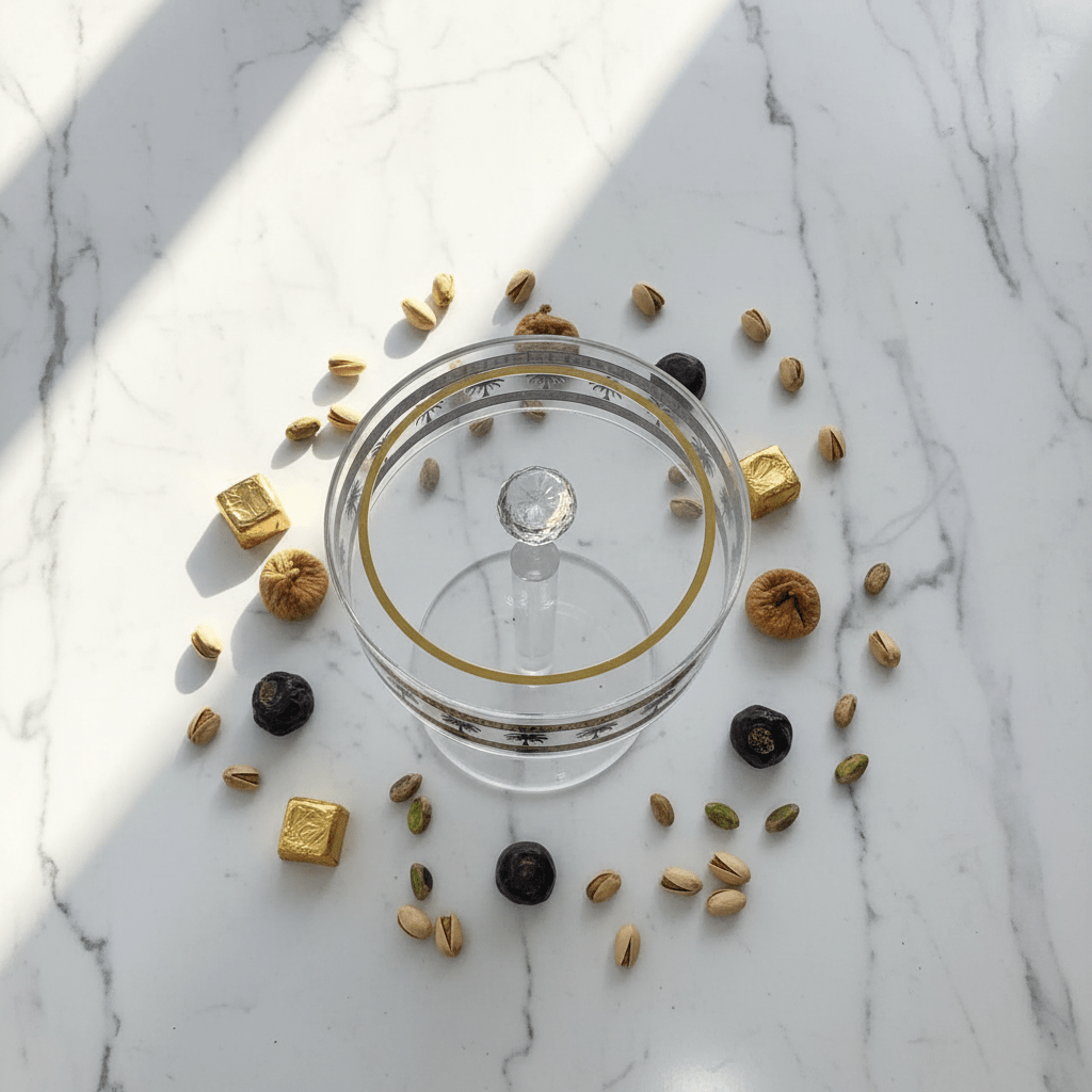 Yuniverse Acrylic Footed Candy Bowl with Lid Palm Tree Design | 20×25 cm | Crystal Lid - Al Kabayel Discount CentreYuniverse Acrylic Footed Candy Bowl with Lid Palm Tree Design | 20×25 cm | Crystal LidJars & Food SaversAKDCAl Kabayel Discount Centre