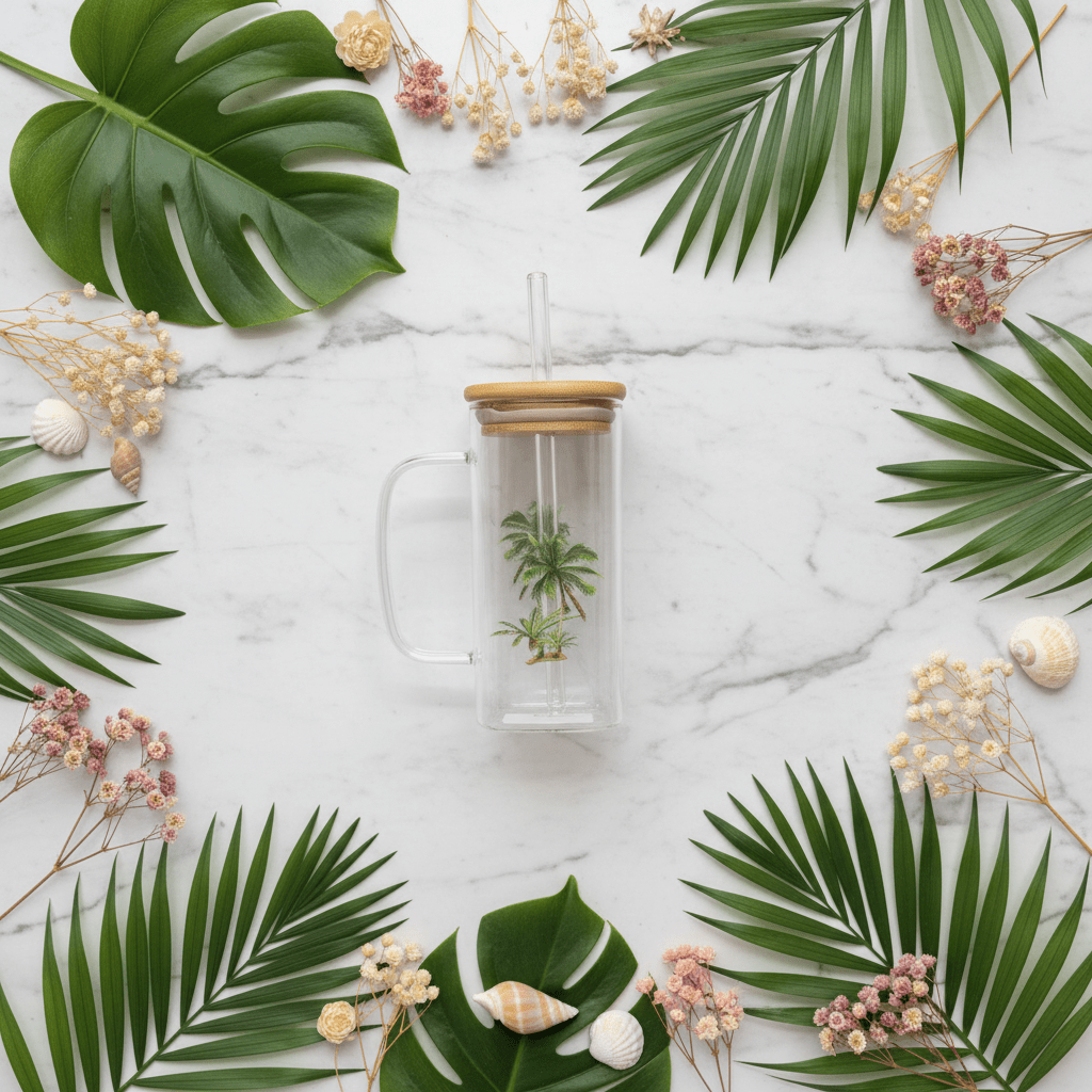 Yuniverse Clear Glass Mug with Straw & Natural Bamboo Lid – 360 ml - Al Kabayel Discount CentreYuniverse Clear Glass Mug with Straw & Natural Bamboo Lid – 360 mlWater BottlesYUNIVERSEAl Kabayel Discount Centre