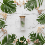 Yuniverse Clear Glass Mug with Straw & Natural Bamboo Lid – 360 ml - Al Kabayel Discount CentreYuniverse Clear Glass Mug with Straw & Natural Bamboo Lid – 360 mlWater BottlesYUNIVERSEAl Kabayel Discount Centre