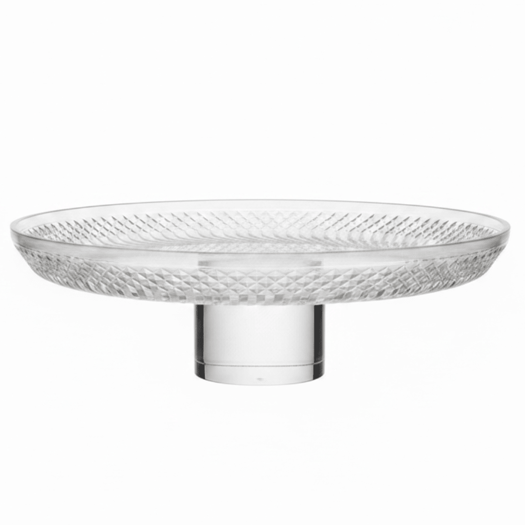 Yuniverse Crystal - Cut Acrylic Footed Fruit Plate | 30 × 9 cm | Elegant Pedestal Serving Stand - Al Kabayel Discount CentreYuniverse Crystal - Cut Acrylic Footed Fruit Plate | 30 × 9 cm | Elegant Pedestal Serving StandServing TraysYUNIVERSEAl Kabayel Discount Centre
