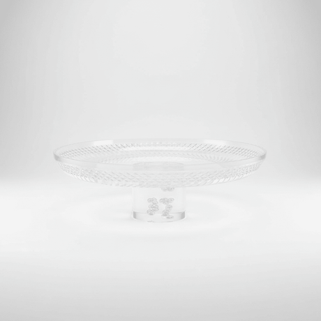 Yuniverse Crystal - Cut Acrylic Footed Fruit Plate | 30 × 9 cm | Elegant Pedestal Serving Stand - Al Kabayel Discount CentreYuniverse Crystal - Cut Acrylic Footed Fruit Plate | 30 × 9 cm | Elegant Pedestal Serving StandServing TraysYUNIVERSEAl Kabayel Discount Centre