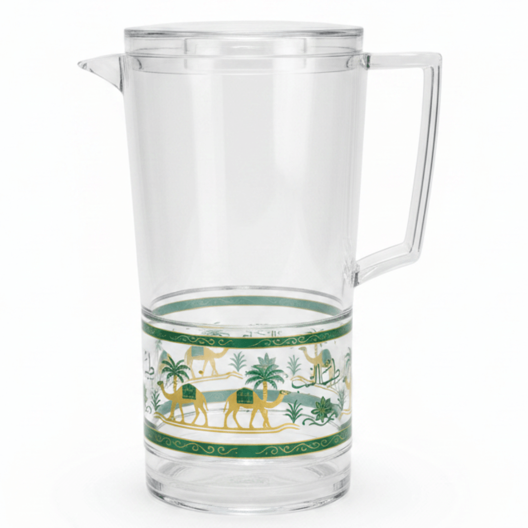 Yuniverse Desert Camel Collection Clear Acrylic Water Jug with Traditional Camel Artwork – 2 Litre - Al Kabayel Discount CentreYuniverse Desert Camel Collection Clear Acrylic Water Jug with Traditional Camel Artwork – 2 LitreJugsYUNIVERSEAl Kabayel Discount Centre