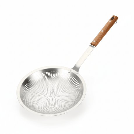 Yuniverse Extra Large Stainless Steel Colander with Wooden Handle – 32cm Head | 68cm Long - Al Kabayel Discount CentreYuniverse Extra Large Stainless Steel Colander with Wooden Handle – 32cm Head | 68cm LongKitchen Utensils & GadgetsYUNIVERSEAl Kabayel Discount Centre