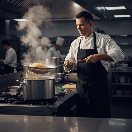 Yuniverse Extra Large Stainless Steel Colander with Wooden Handle – 32cm Head | 68cm Long - Al Kabayel Discount CentreYuniverse Extra Large Stainless Steel Colander with Wooden Handle – 32cm Head | 68cm LongKitchen Utensils & GadgetsYUNIVERSEAl Kabayel Discount Centre