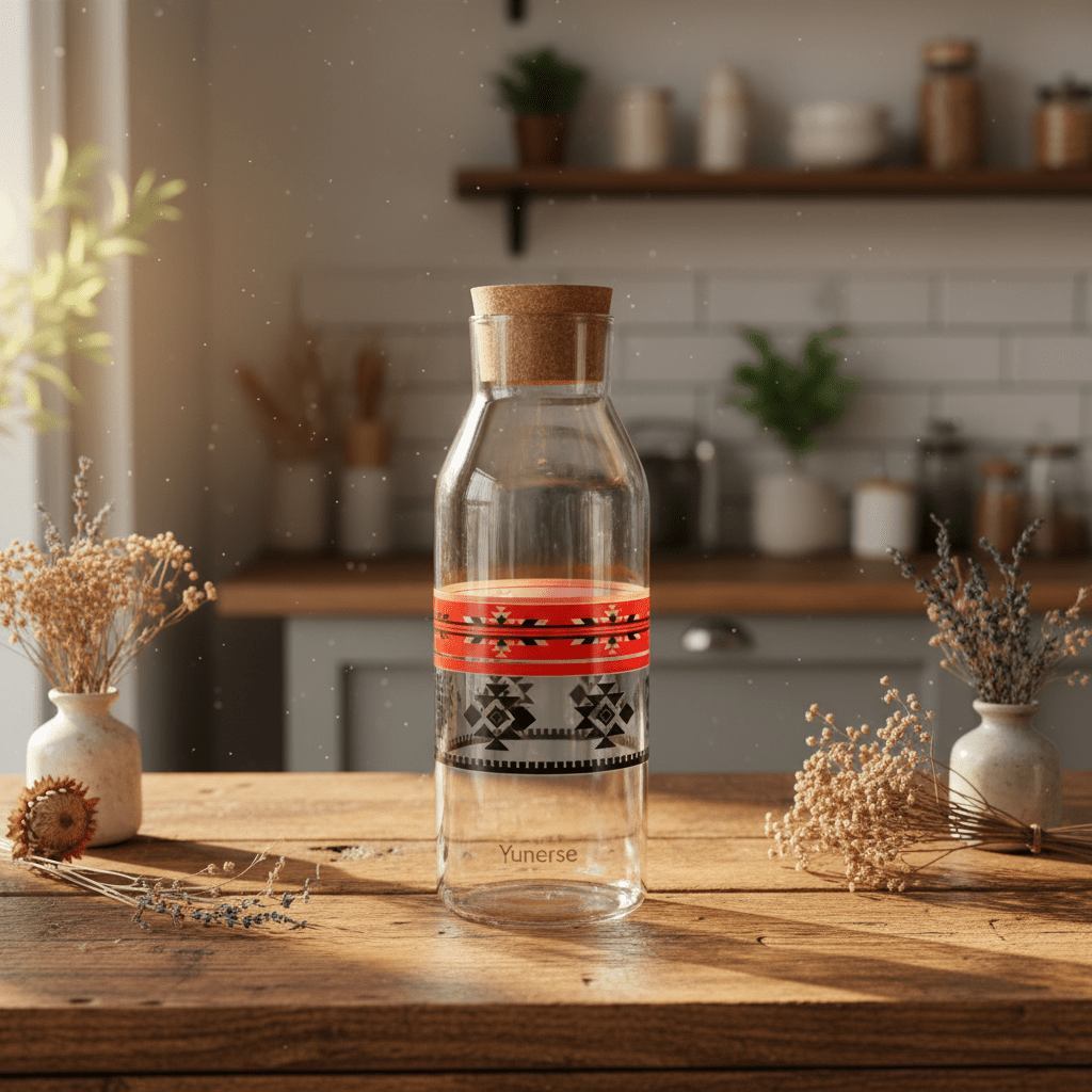 Yuniverse Glass Bottle with Cork Stopper — 1100ml - Al Kabayel Discount CentreYuniverse Glass Bottle with Cork Stopper — 1100mlWater BottleYUNIVERSEAl Kabayel Discount Centre