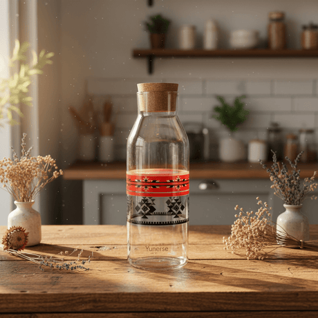 Yuniverse Glass Bottle with Cork Stopper — 1100ml - Al Kabayel Discount CentreYuniverse Glass Bottle with Cork Stopper — 1100mlWater BottleYUNIVERSEAl Kabayel Discount Centre