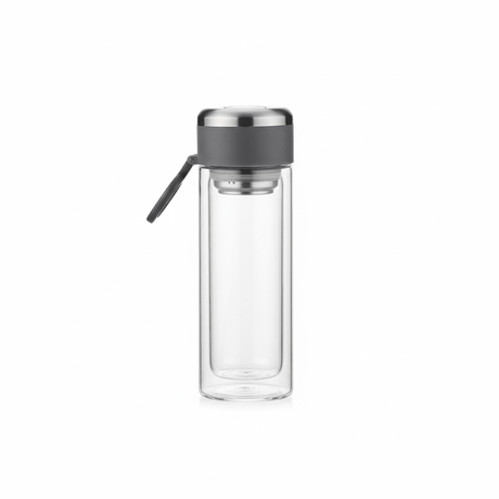 Yuniverse Glass Bottle with Tea Infuser 300ml – Gray - Al Kabayel Discount CentreYuniverse Glass Bottle with Tea Infuser 300ml – GrayKitchen Utensils & GadgetsYUNIVERSEAl Kabayel Discount Centre