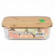 Yuniverse Large Rectangular Glass Storage Container with Bamboo Lid – Elegant and Sustainable – 20 × 14.5 cm - Al Kabayel Discount CentreYuniverse Large Rectangular Glass Storage Container with Bamboo Lid – Elegant and Sustainable – 20 × 14.5 cmFood ContainersYUNIVERSEAl Kabayel Discount Centre